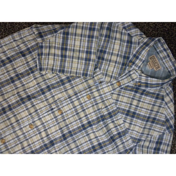 Duluth Trading Co Other - Duluth Shirt LT Blue Yellow Plaid Armachillo Lightweight Wicking Vented‎ 475205